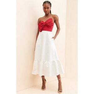 bl nk painterly off shoulder slip dress Bl-nk Painterly Off-Shoulder Slip Dress